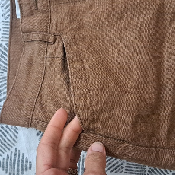 Talbots irish linen blend high waisted cropped zip front pant sz2P - Picture 9 of 14